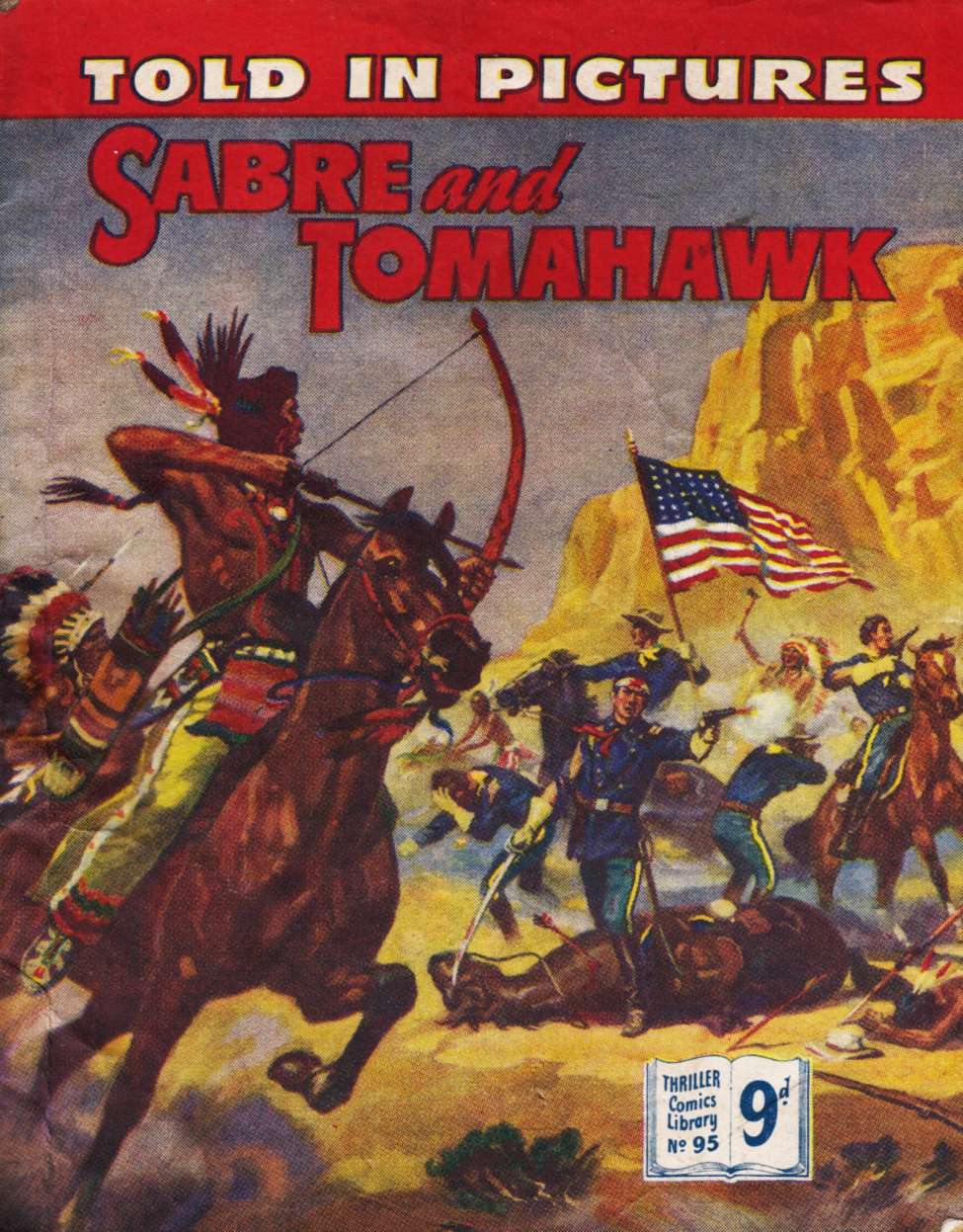 Book Cover For Thriller Comics Library 95 - Sabre and Tomahawk