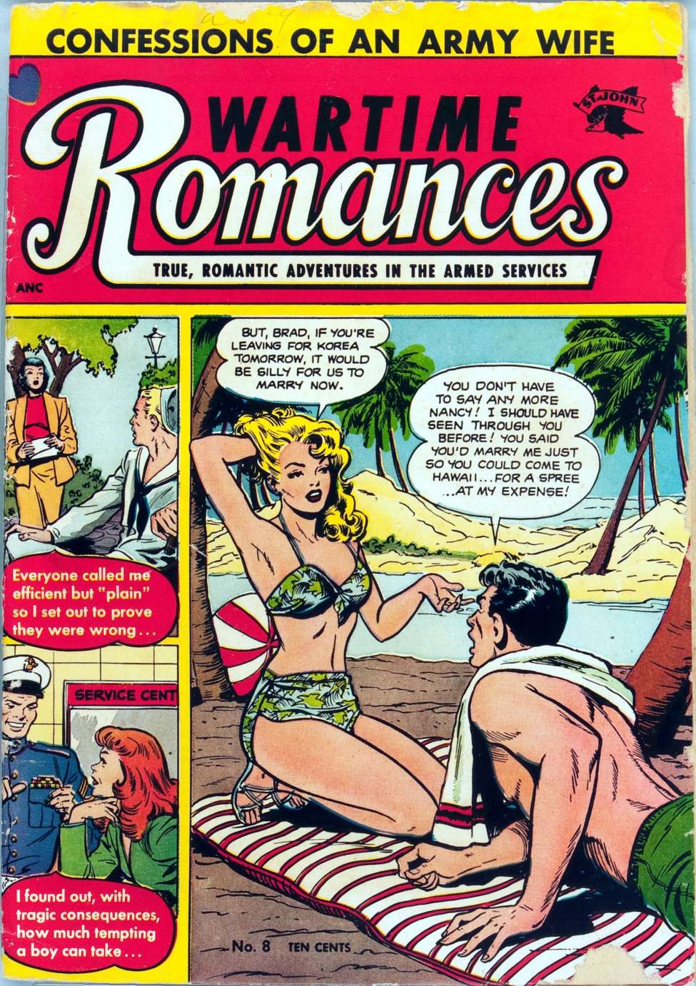 Comic Book Cover For Wartime Romances 8