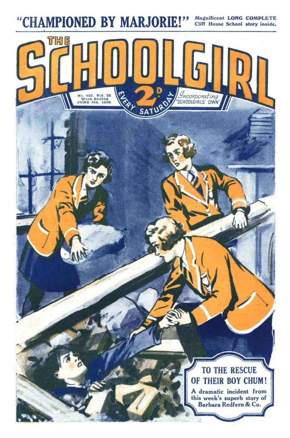Comic Book Cover For The Schoolgirl 462