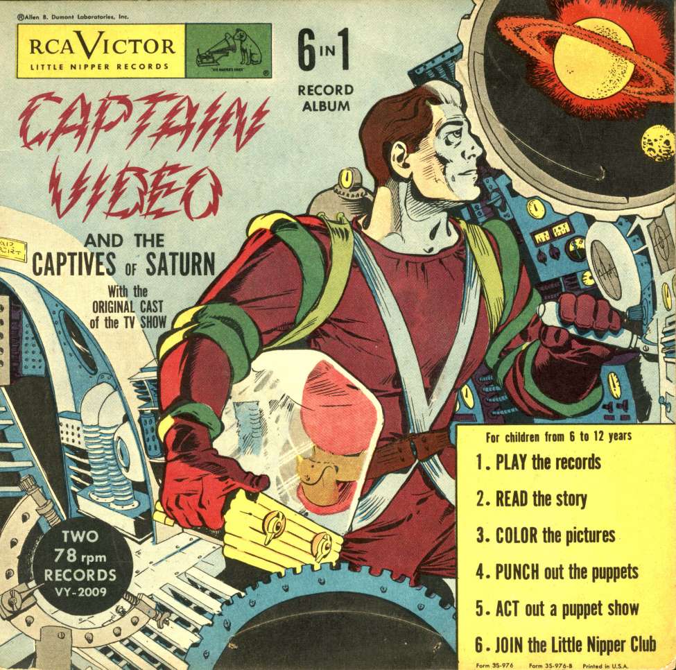 Comic Book Cover For Captain Video and the Captives of Saturn Coloring Book