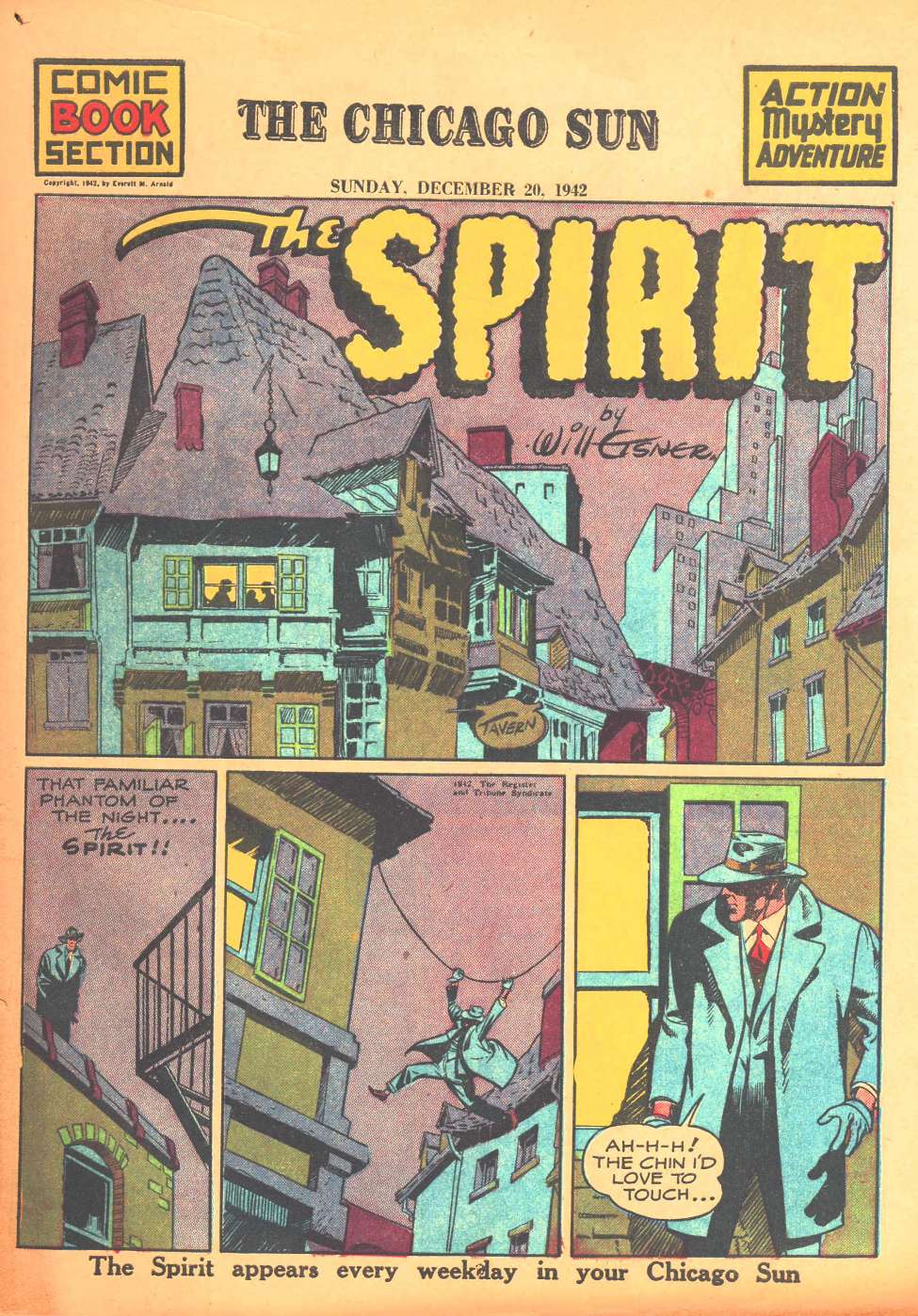 Comic Book Cover For The Spirit (1942-12-20) - Chicago Sun