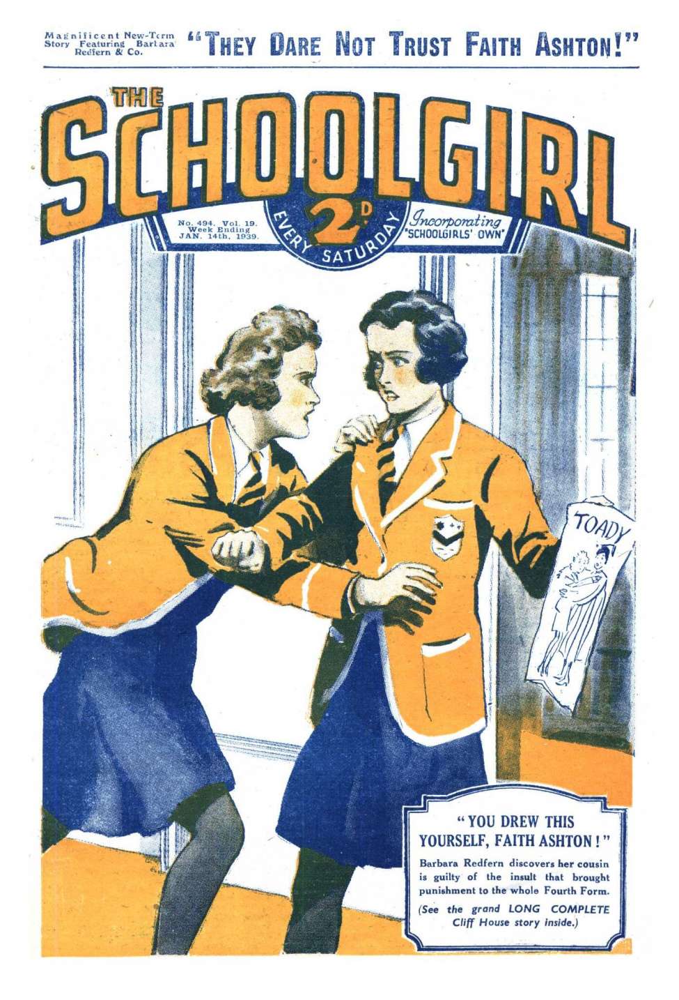 Comic Book Cover For The Schoolgirl 494