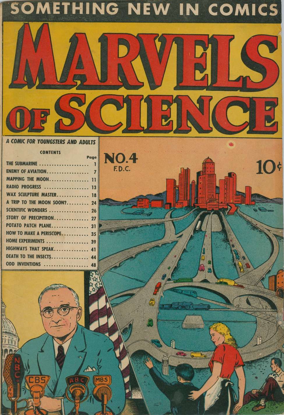 Comic Book Cover For Marvels of Science 4
