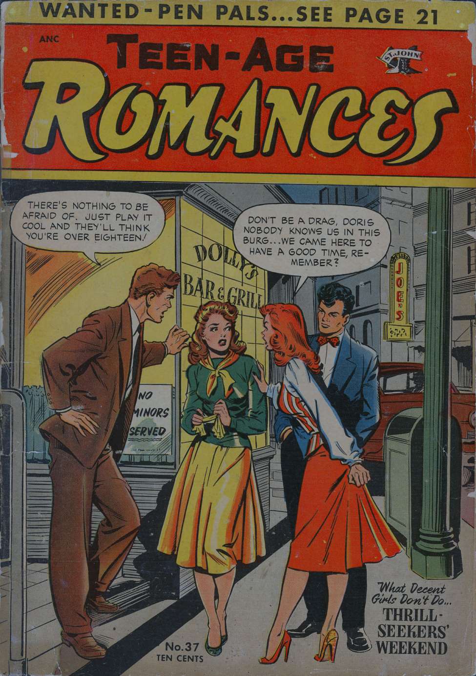 Book Cover For Teen-Age Romances 37