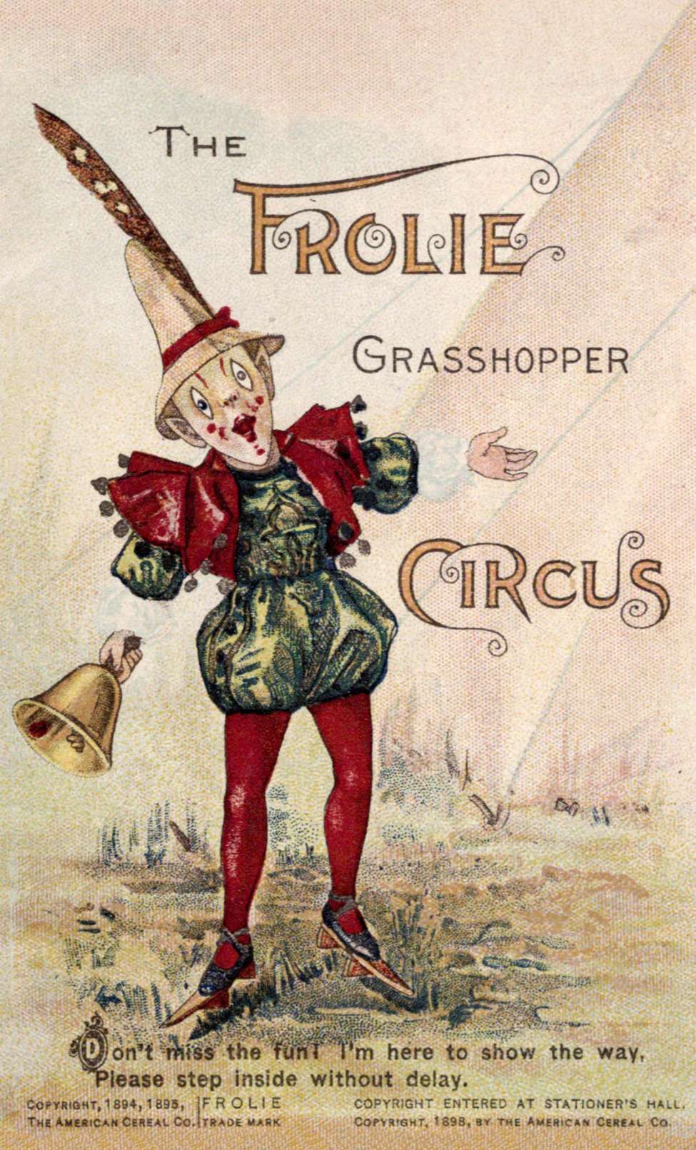 Book Cover For Frolie Grasshopper Circus
