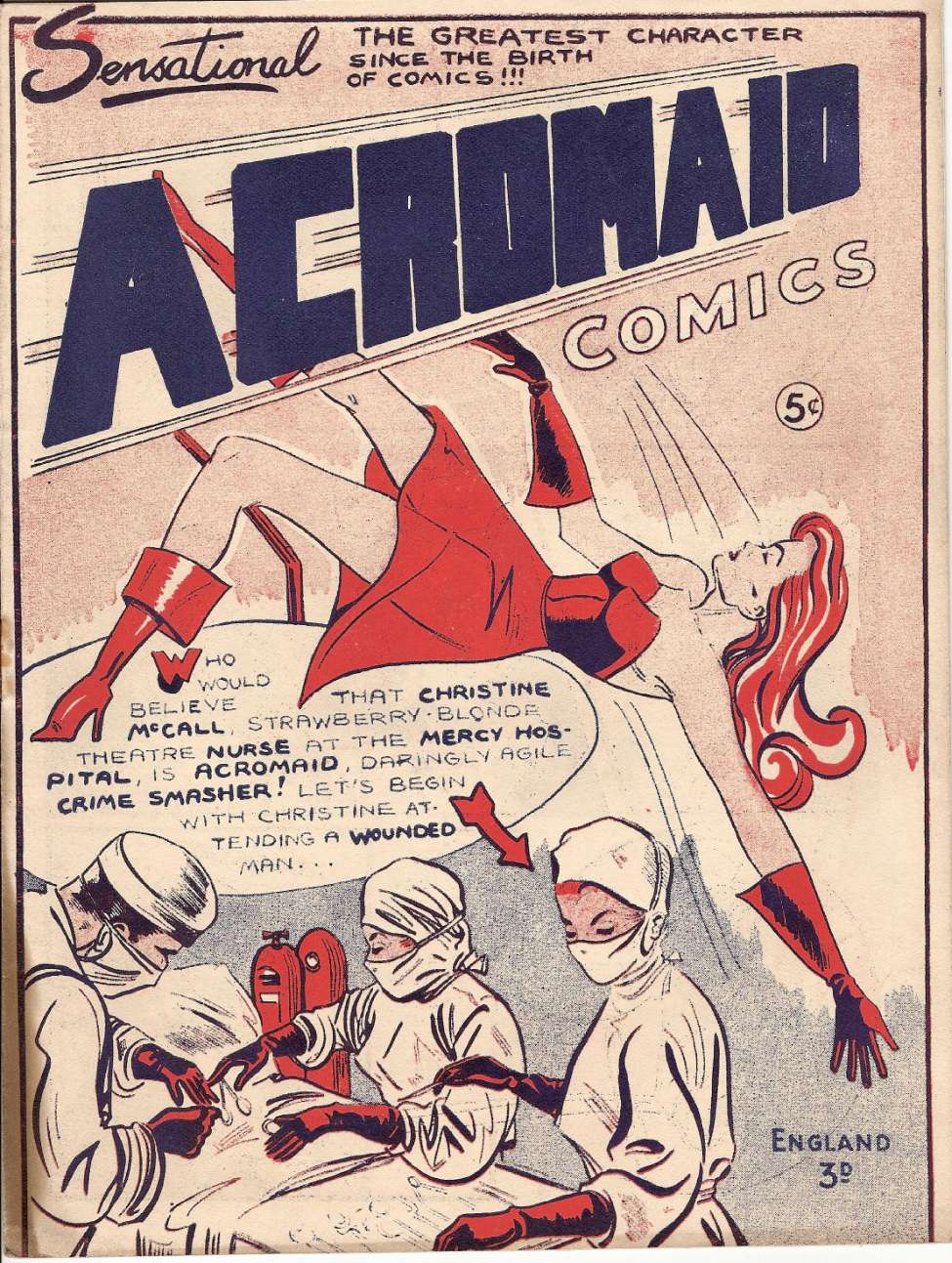 Book Cover For Acromaid Comics nn 1940's