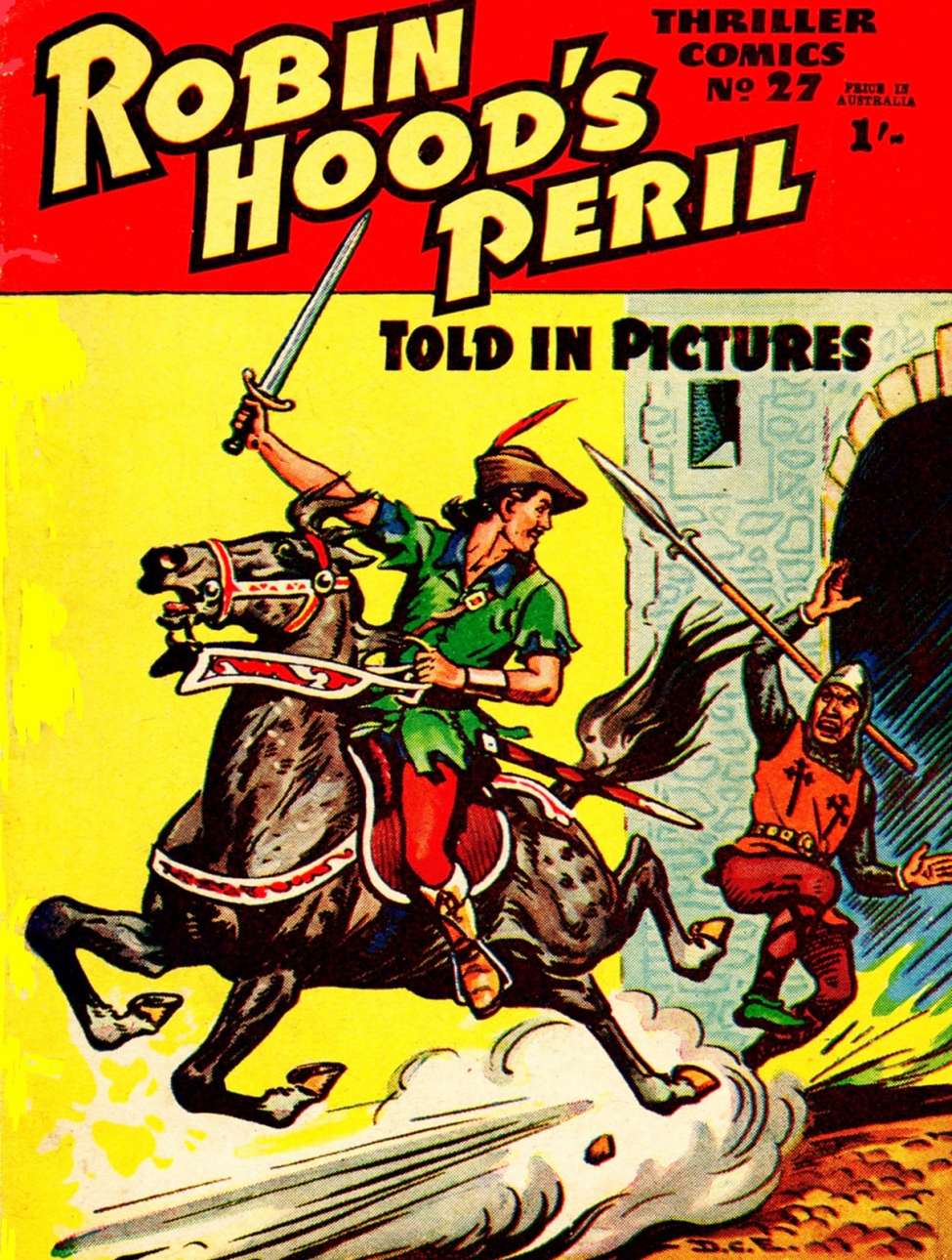 Book Cover For Thriller Comics 27 - Robin Hood's Peril