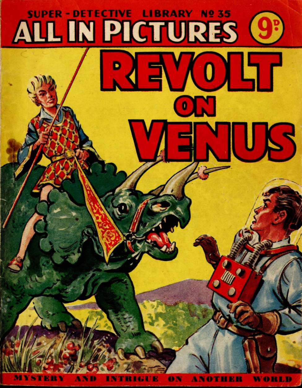 Comic Book Cover For Super Detective Library 35 - Revolt on Venus