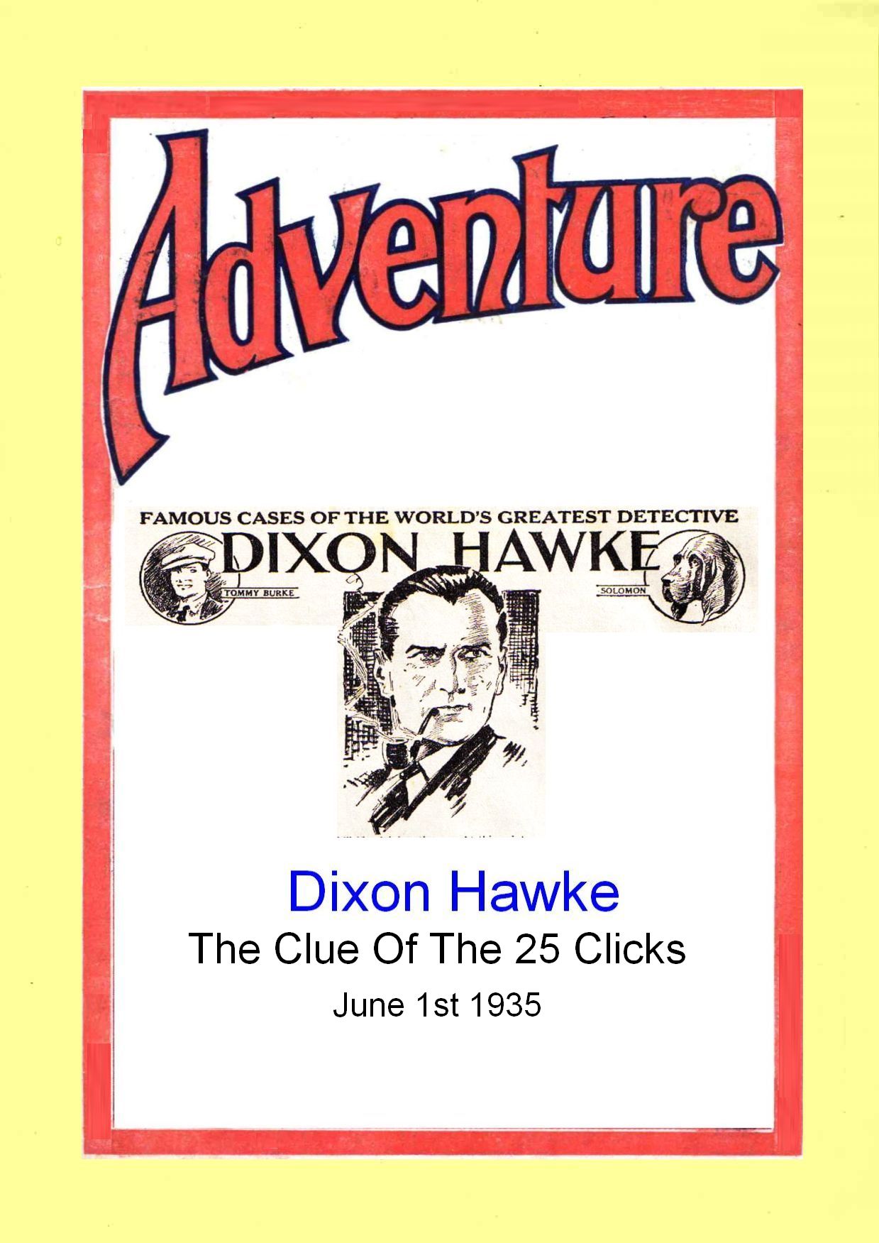 Comic Book Cover For Dixon Hawke - The Clue Of The 25 Clicks