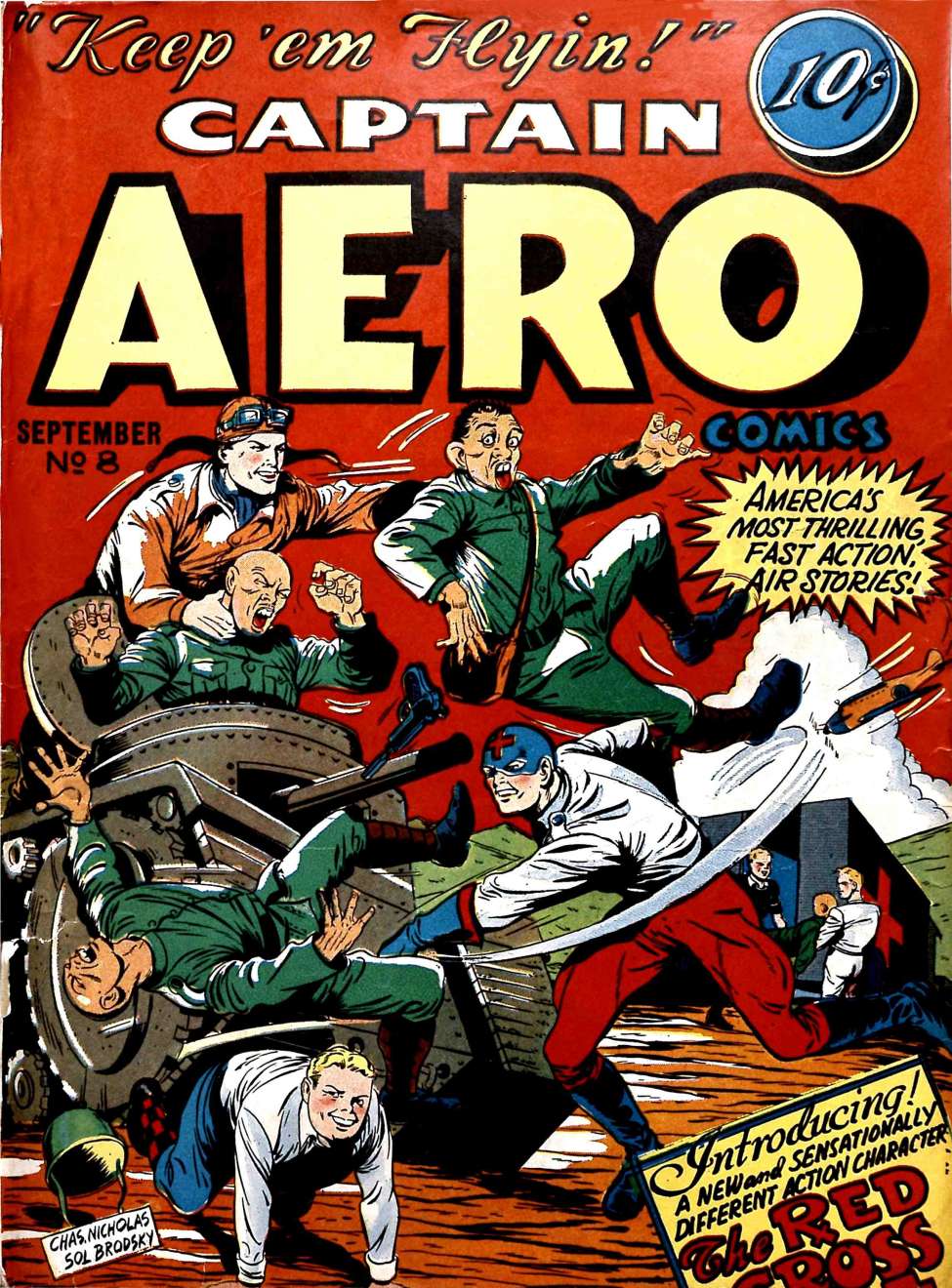 Comic Book Cover For Captain Aero Comics 8