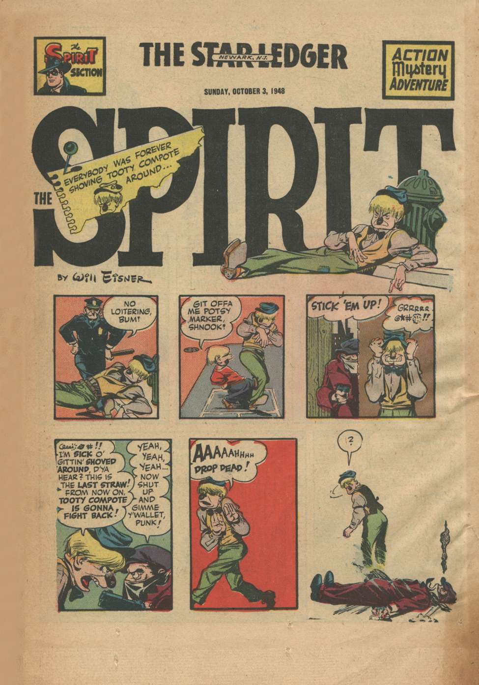 Comic Book Cover For The Spirit (1948-10-03) - Star-Ledger