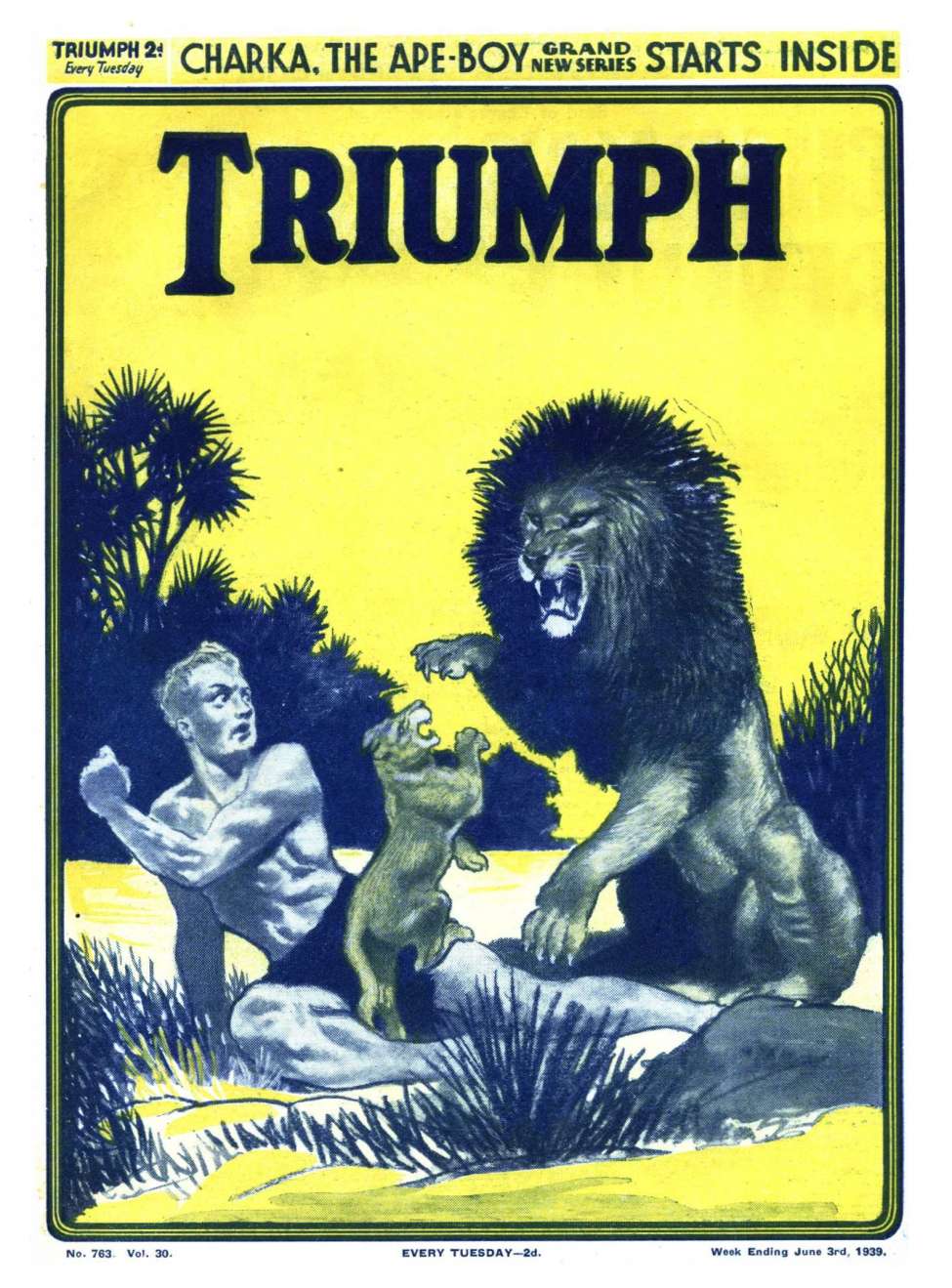 Comic Book Cover For The Triumph 763