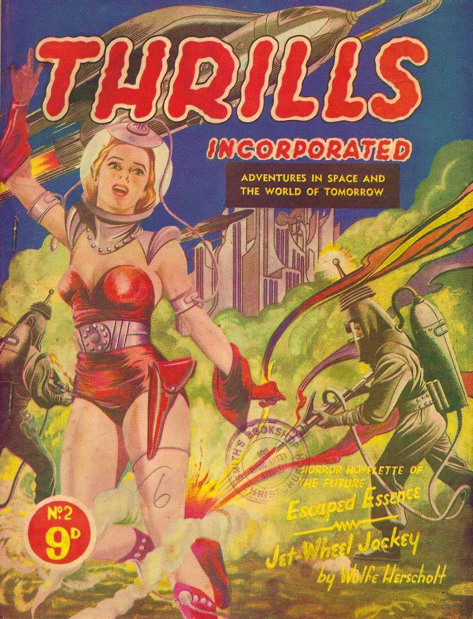 Comic Book Cover For Thrills Incorporated 2 - Jet-Wheel Jockey - Wolfe Herscholt