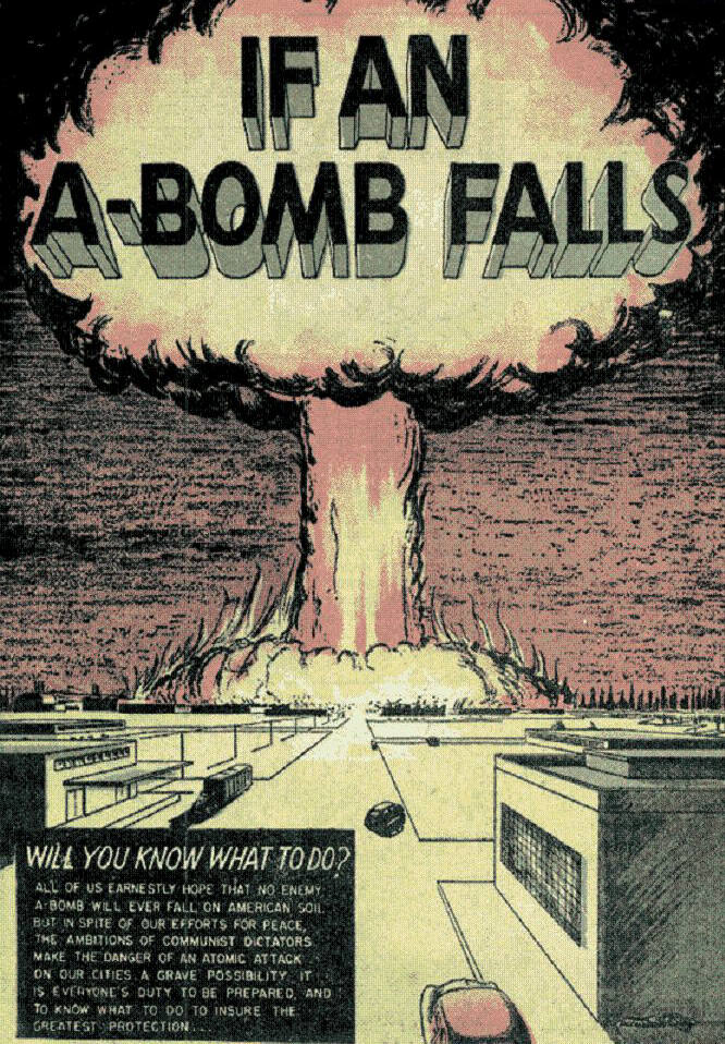 Comic Book Cover For If An A-Bomb Falls