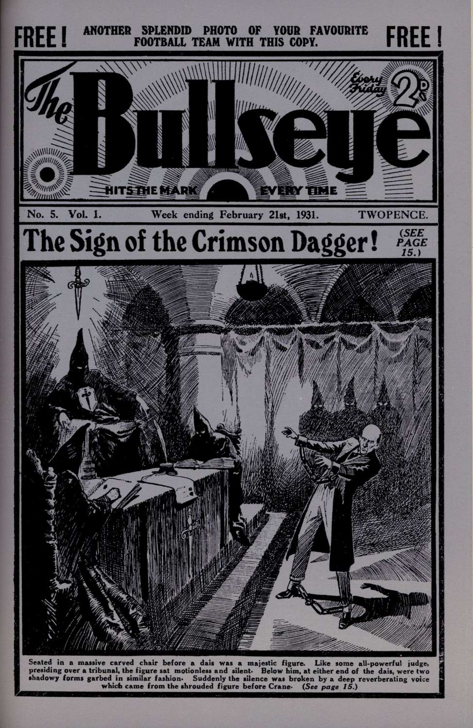 Comic Book Cover For The Bullseye v1 5 - The Sign of the Crimson Dagger!