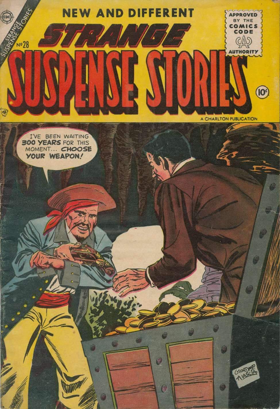 Comic Book Cover For Strange Suspense Stories 28