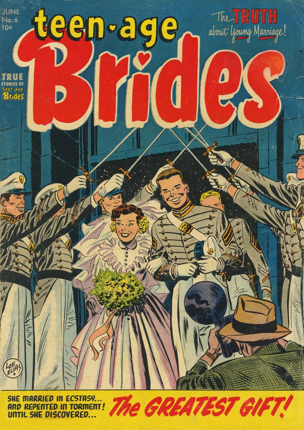 Comic Book Cover For Teen-Age Brides 6