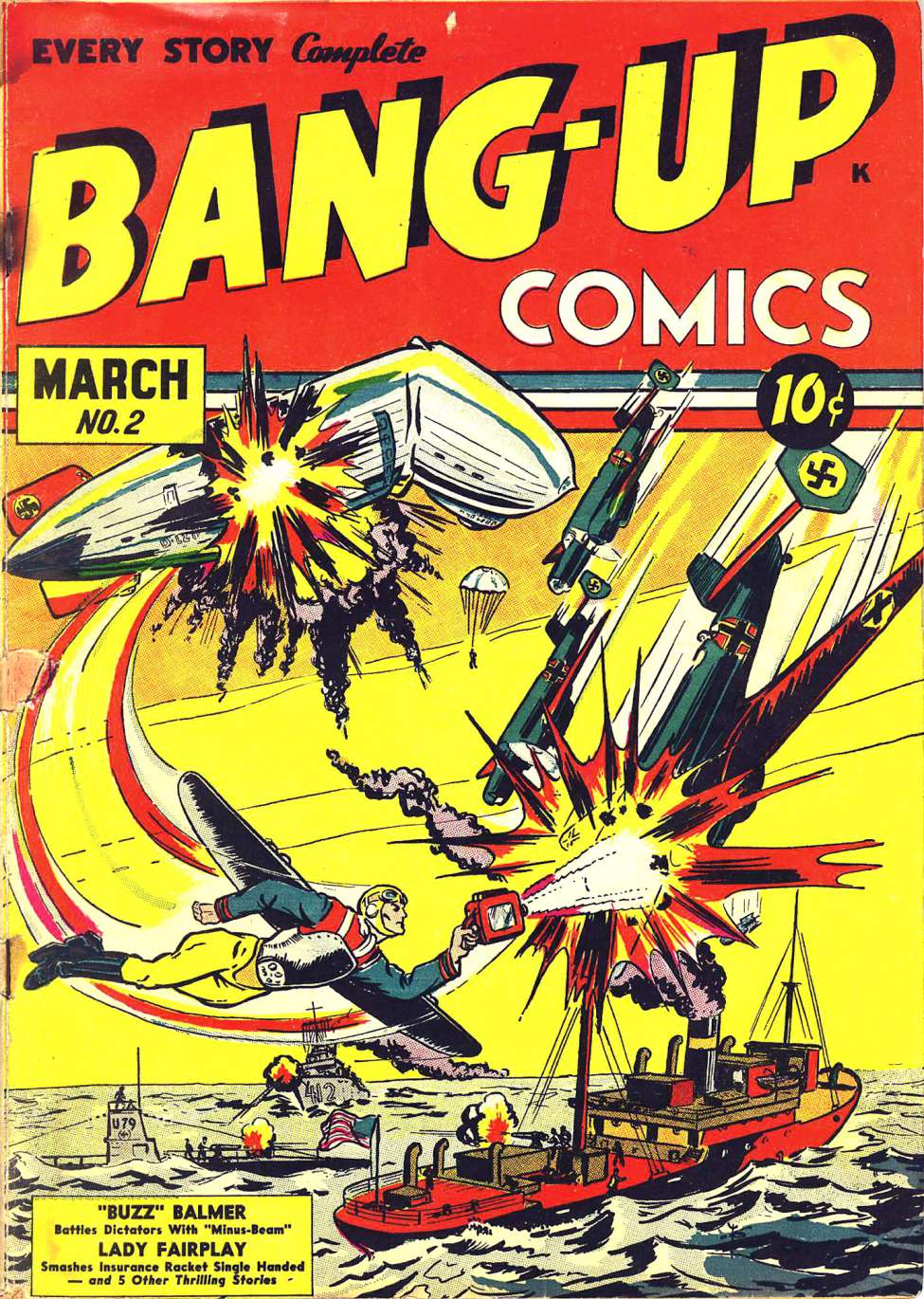 Comic Book Cover For Bang-Up Comics 2
