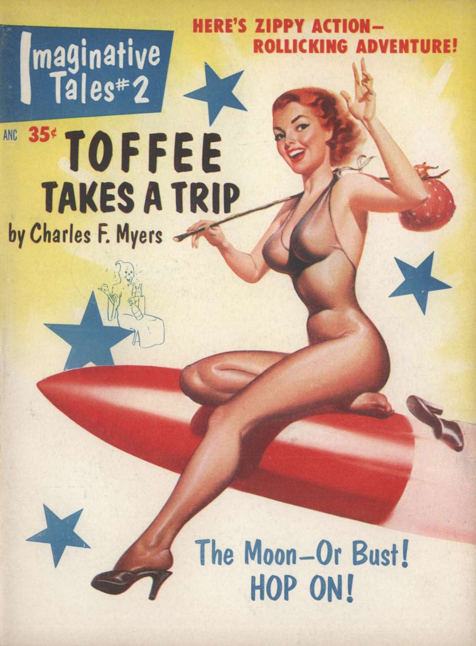 Comic Book Cover For Imaginative Tales v1 2 - Toffee Takes a Trip - Charles F. Myers