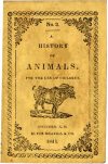 Cover For A History of Animals