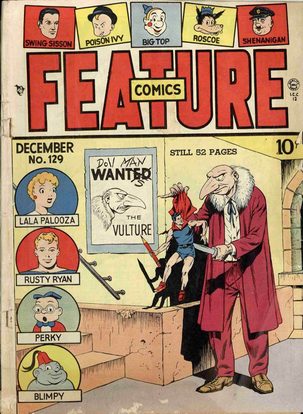 Comic Book Cover For Feature Comics 129