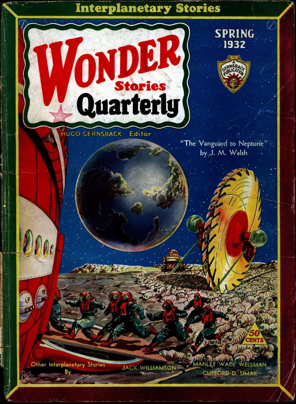 Book Cover For Wonder Stories Quarterly v3 3 - The Vanguard to Neptune - J. M. Walsh