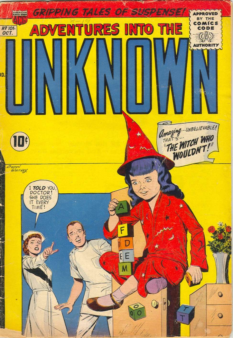 Comic Book Cover For Adventures into the Unknown 101