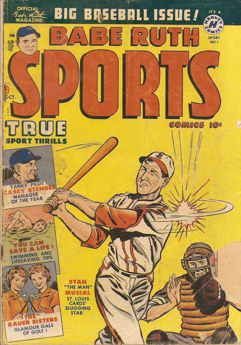 Comic Book Cover For Babe Ruth Sports Comics 9