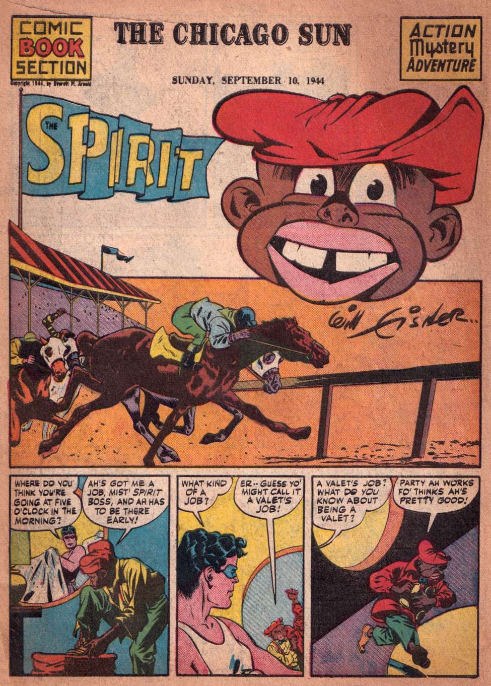 Comic Book Cover For The Spirit (1944-09-10) - Chicago Sun