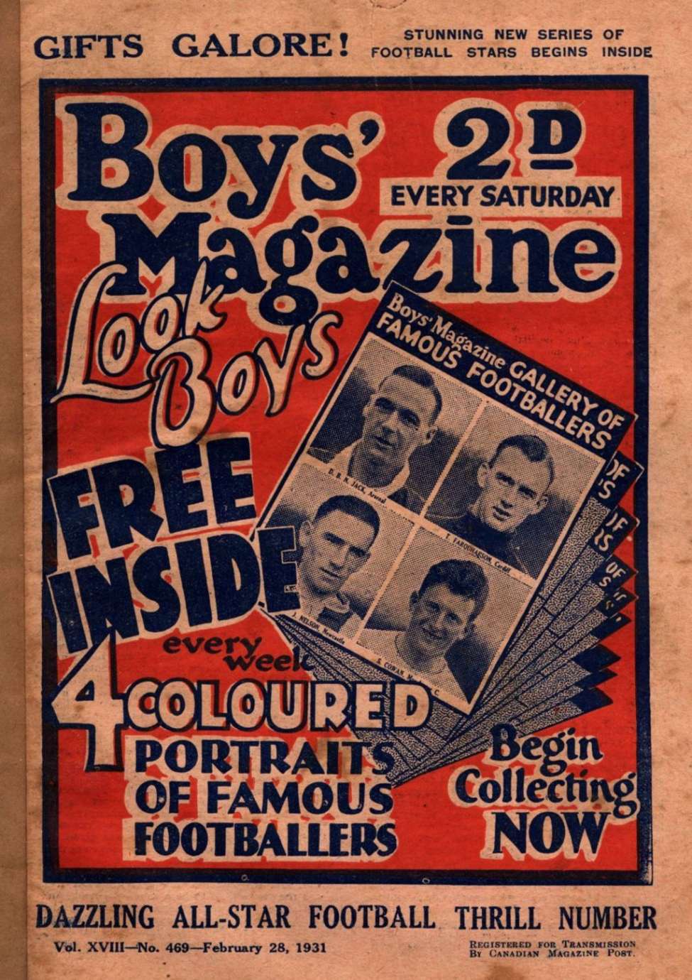 Book Cover For Boys' Magazine 469