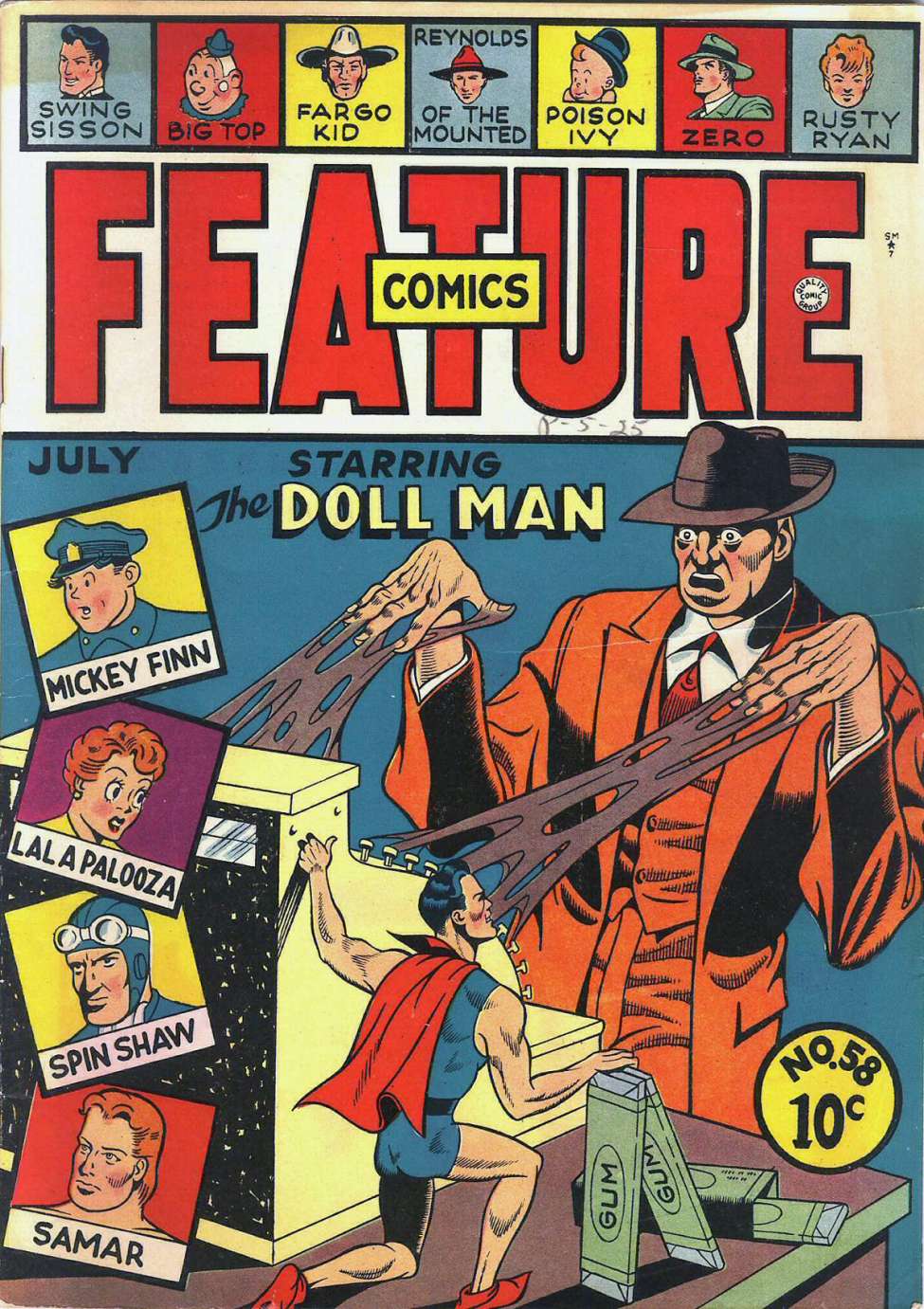 Comic Book Cover For Feature Comics 58