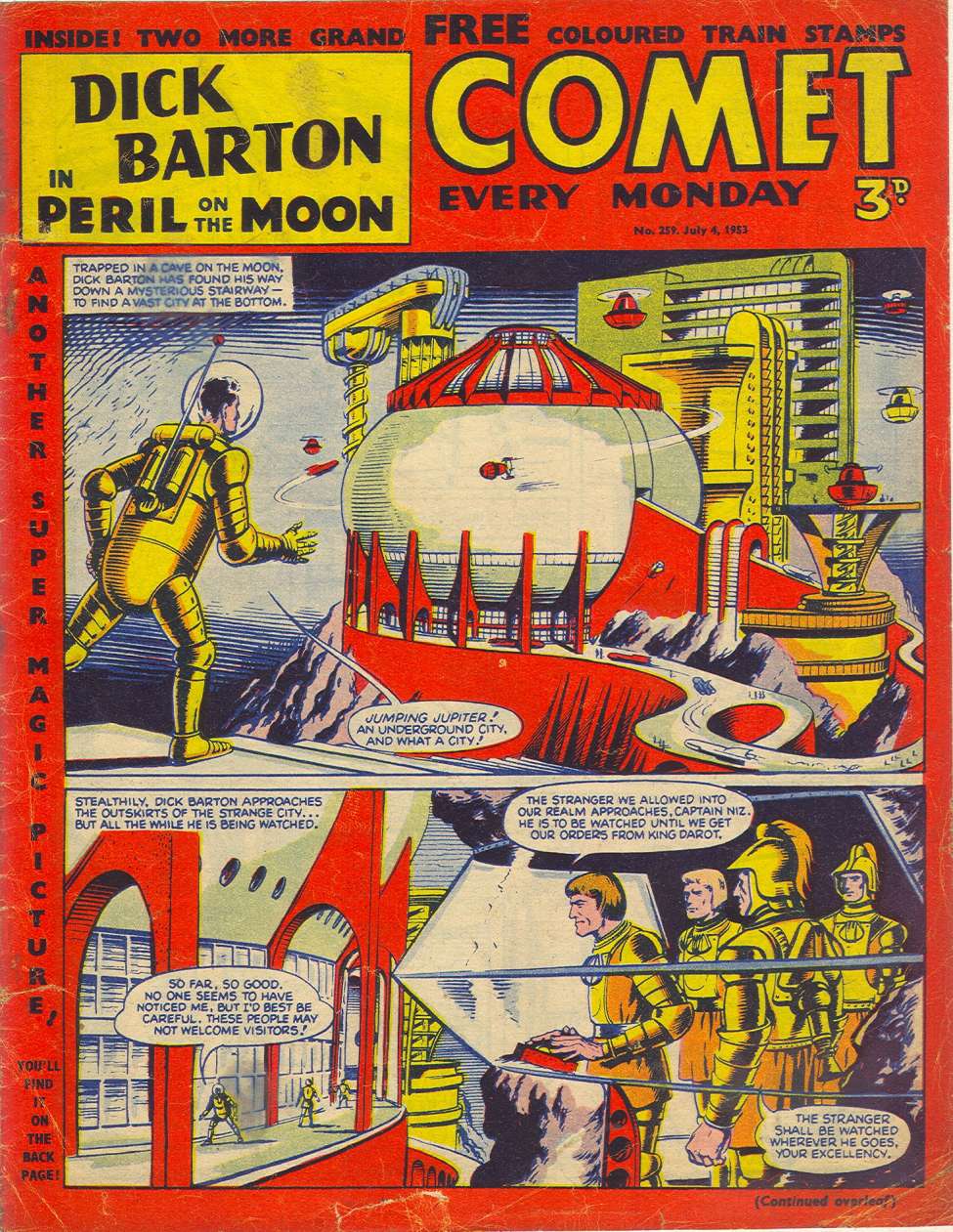 Comic Book Cover For The Comet 259