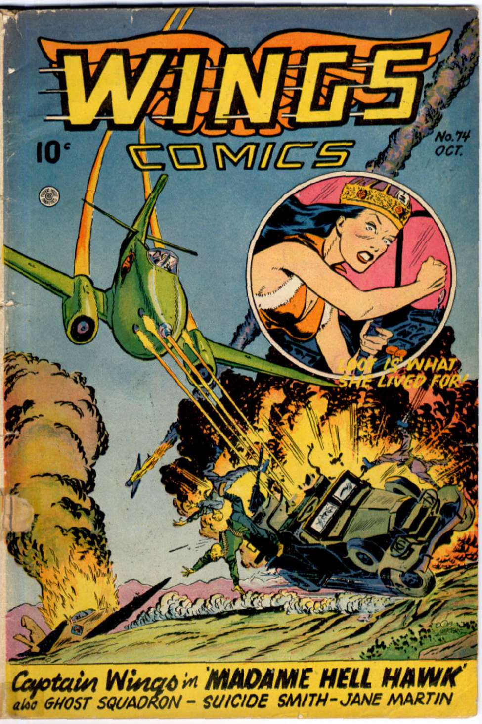 Comic Book Cover For Wings Comics 74 - Version 1
