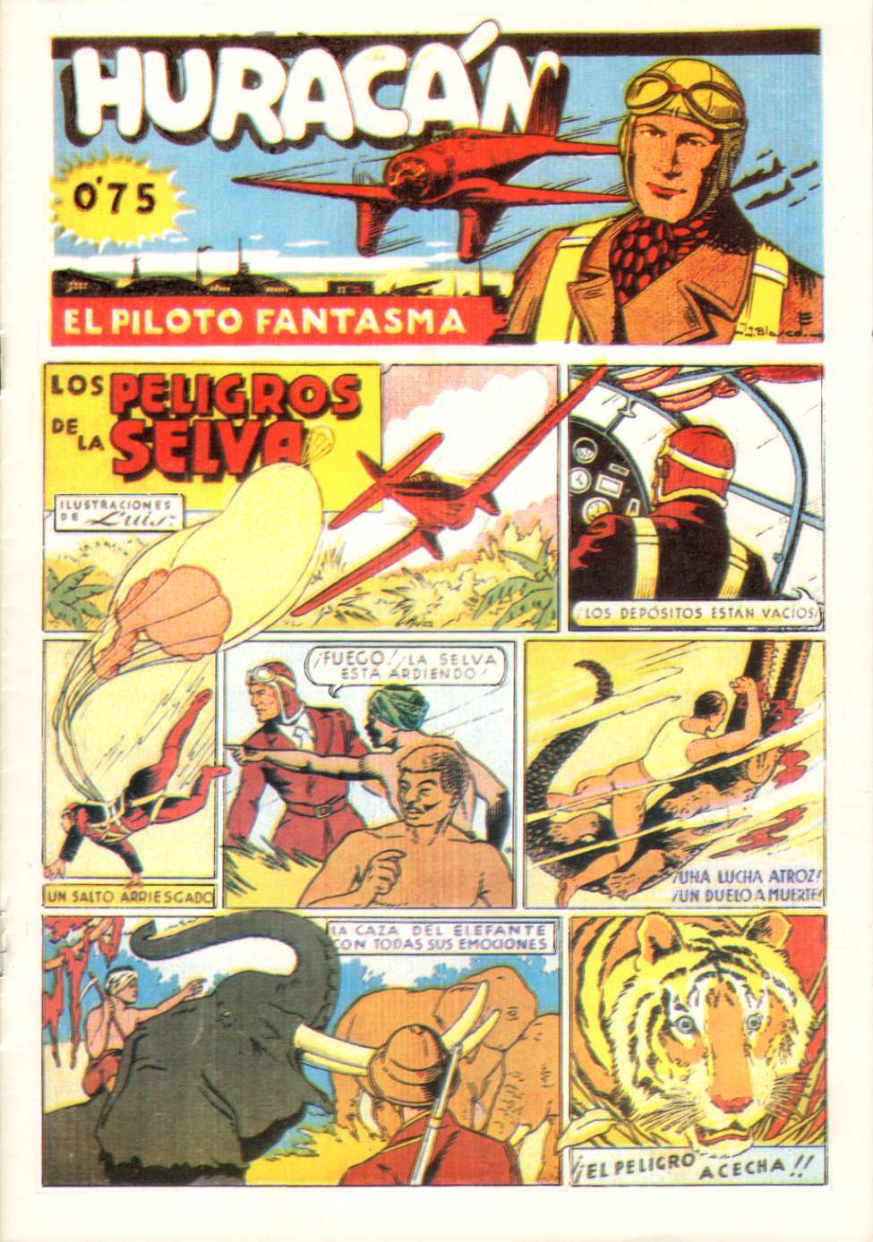 Comic Book Cover For Huracan El Piloto Fantasma 3 - Los Peligros de la Selva