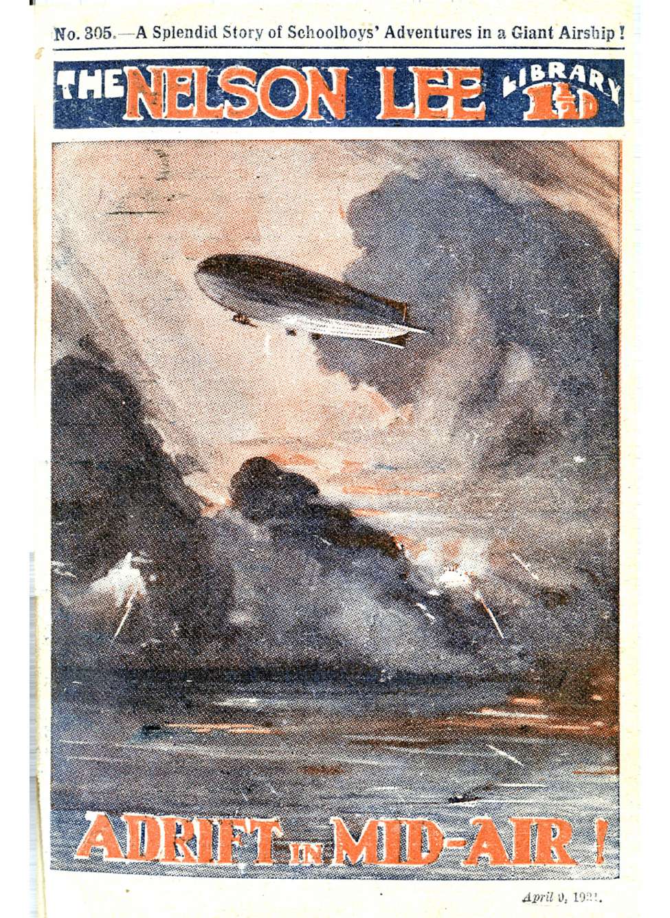Comic Book Cover For Nelson Lee Library s1 305 - Adrift in Mid-Air