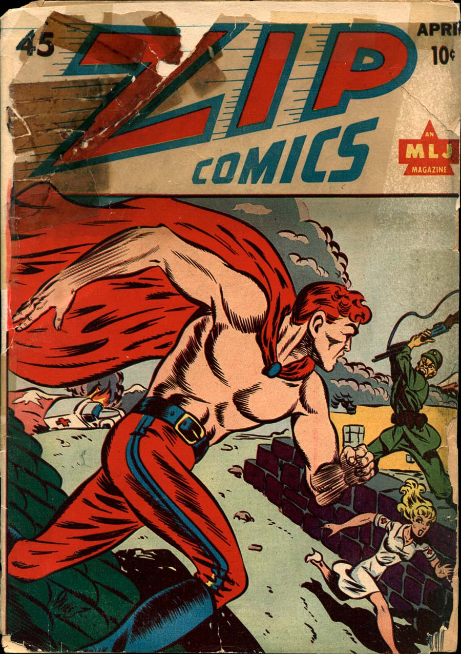 Comic Book Cover For Zip Comics 45