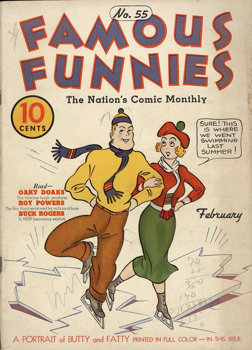 Comic Book Cover For Famous Funnies 55