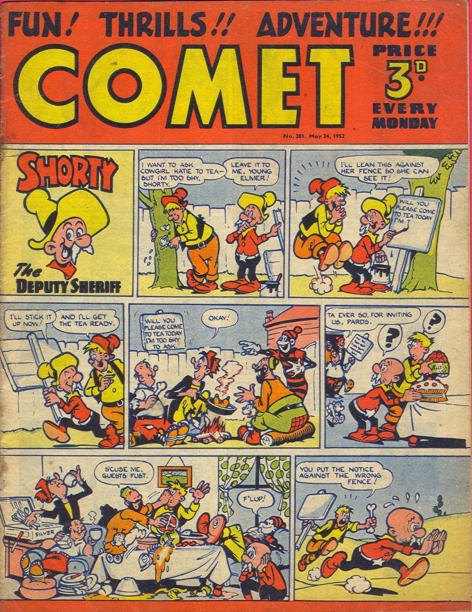 Comic Book Cover For The Comet 201