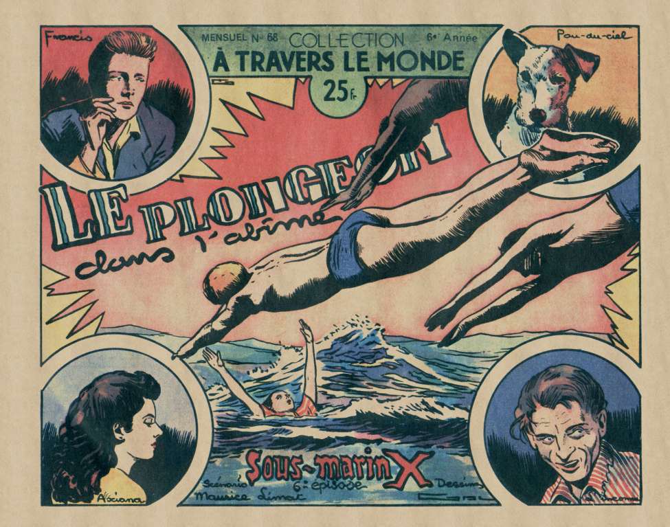 Comic Book Cover For À Travers le Monde 68 - Sous-marin X, Le plongeon dans l'abime
