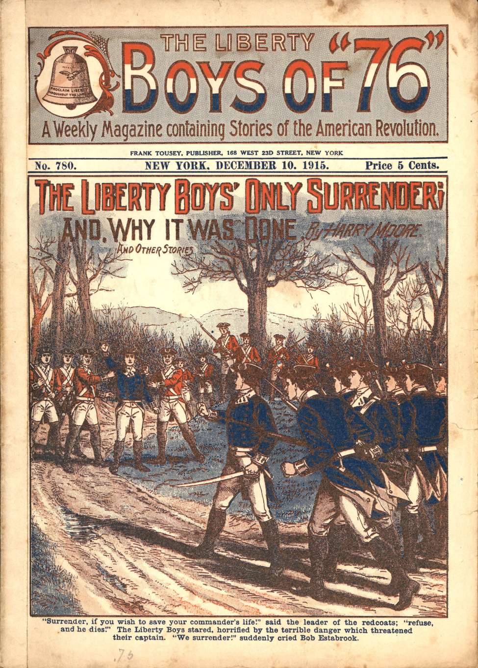Book Cover For The Liberty Boys of 76 780 - The Liberty Boys' Only Surrender