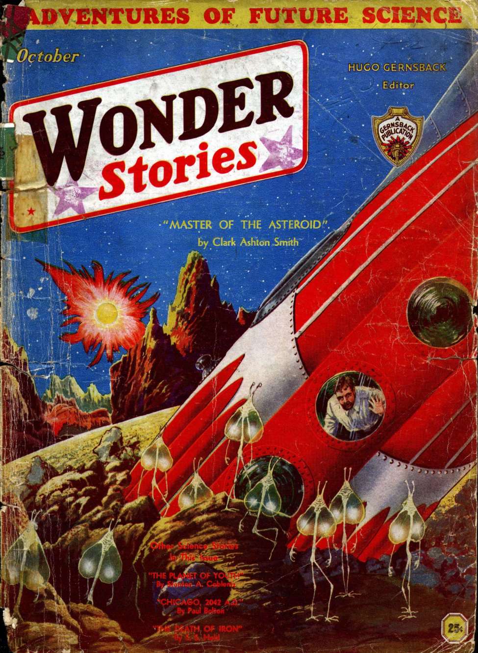 Comic Book Cover For Wonder Stories v4 5 - The Planet of Youth - Stanton A. Coblentz
