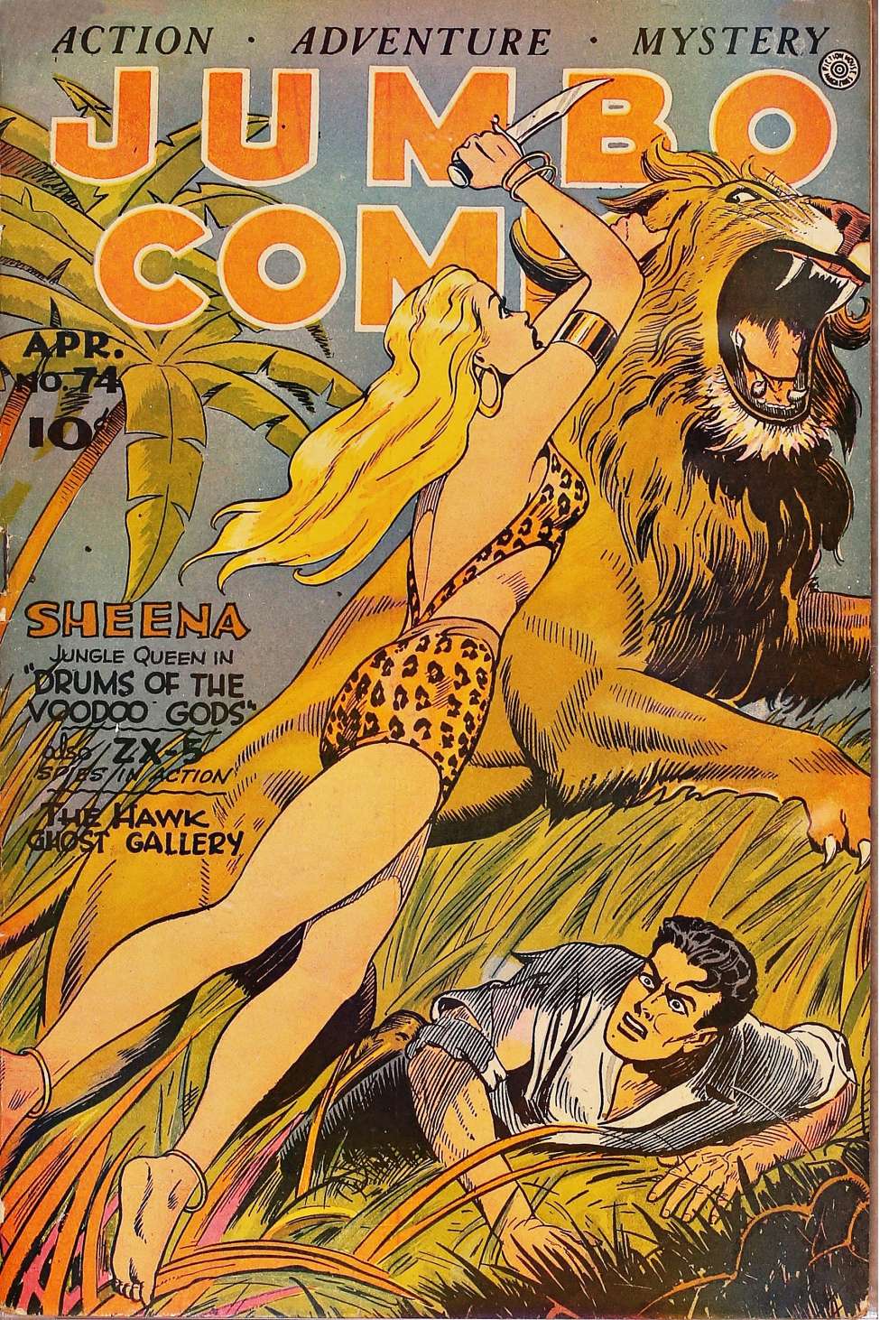 Comic Book Cover For Jumbo Comics 74