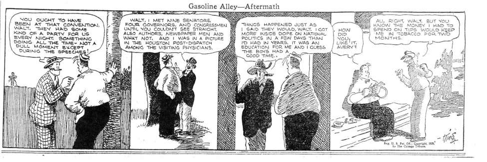 Comic Book Cover For Gasoline Alley 1928 Jul-Dec