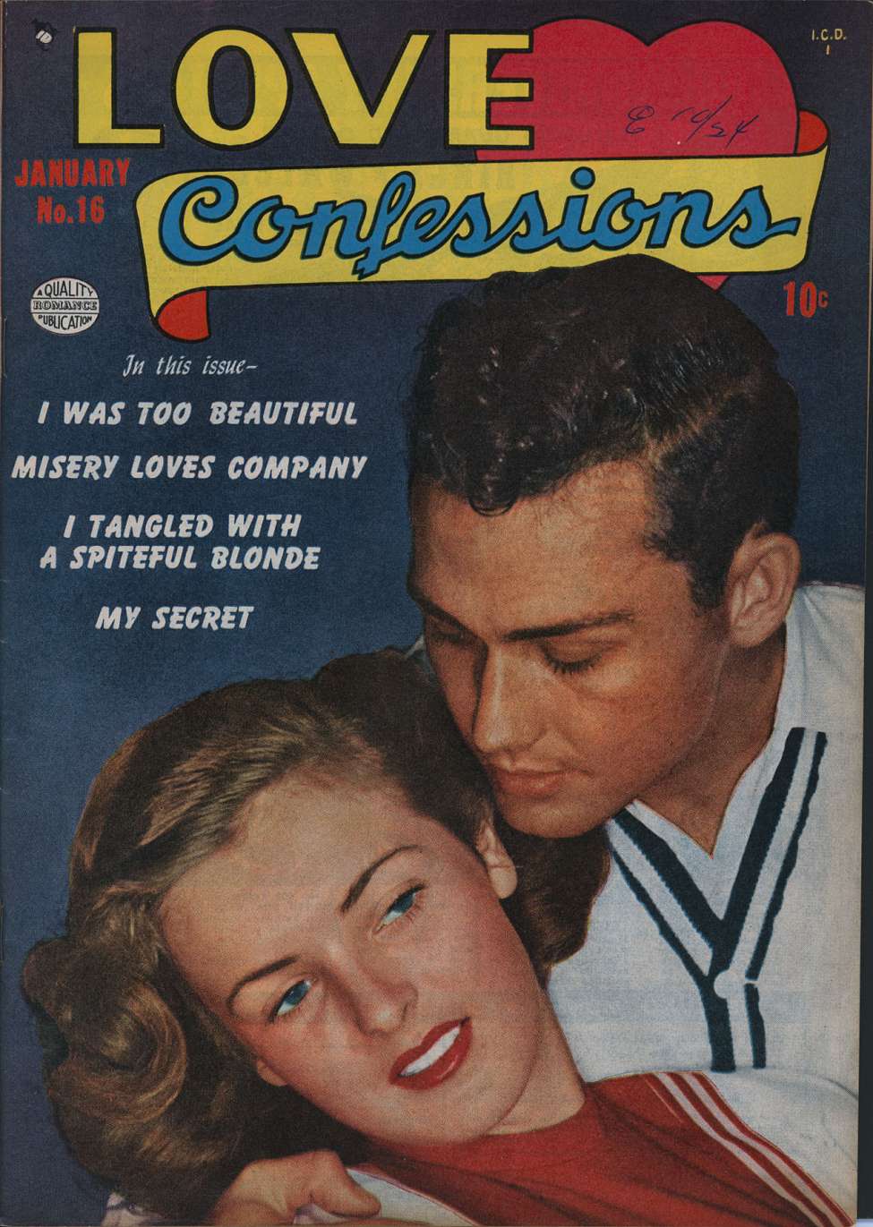 Comic Book Cover For Love Confessions 16