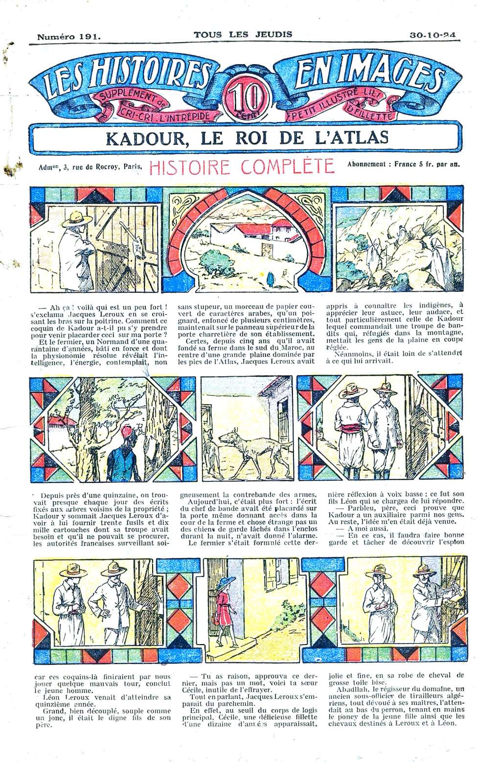 Book Cover For Les Histoires en Images 191 - Kadour Le Roi de l`Atlas