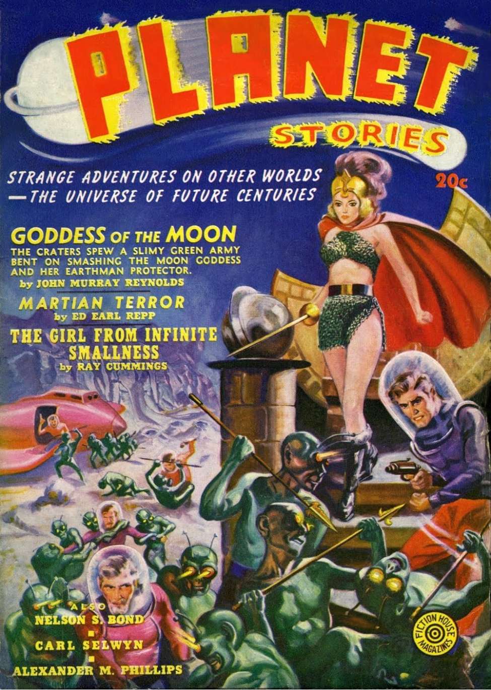 Book Cover For Planet Stories v1 2 - Goddess of the Moon - John Murray Reynolds