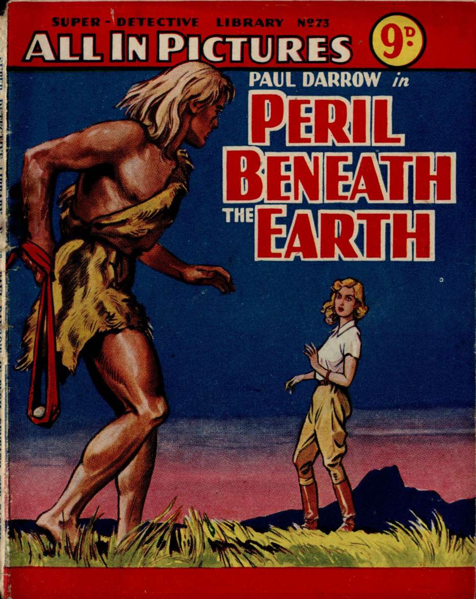 Comic Book Cover For Super Detective Library 73 - Peril Beneath the Earth