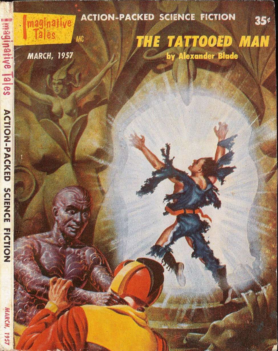 Book Cover For Imaginative Tales v4 2 - The Tattooed Man - Alexander Blade