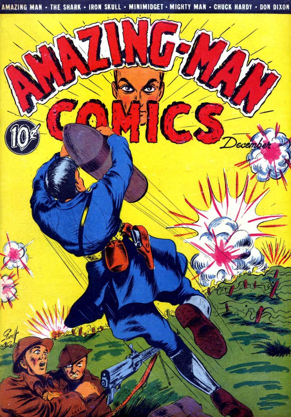 Comic Book Cover For Amazing Man Comics 8 - Version 1