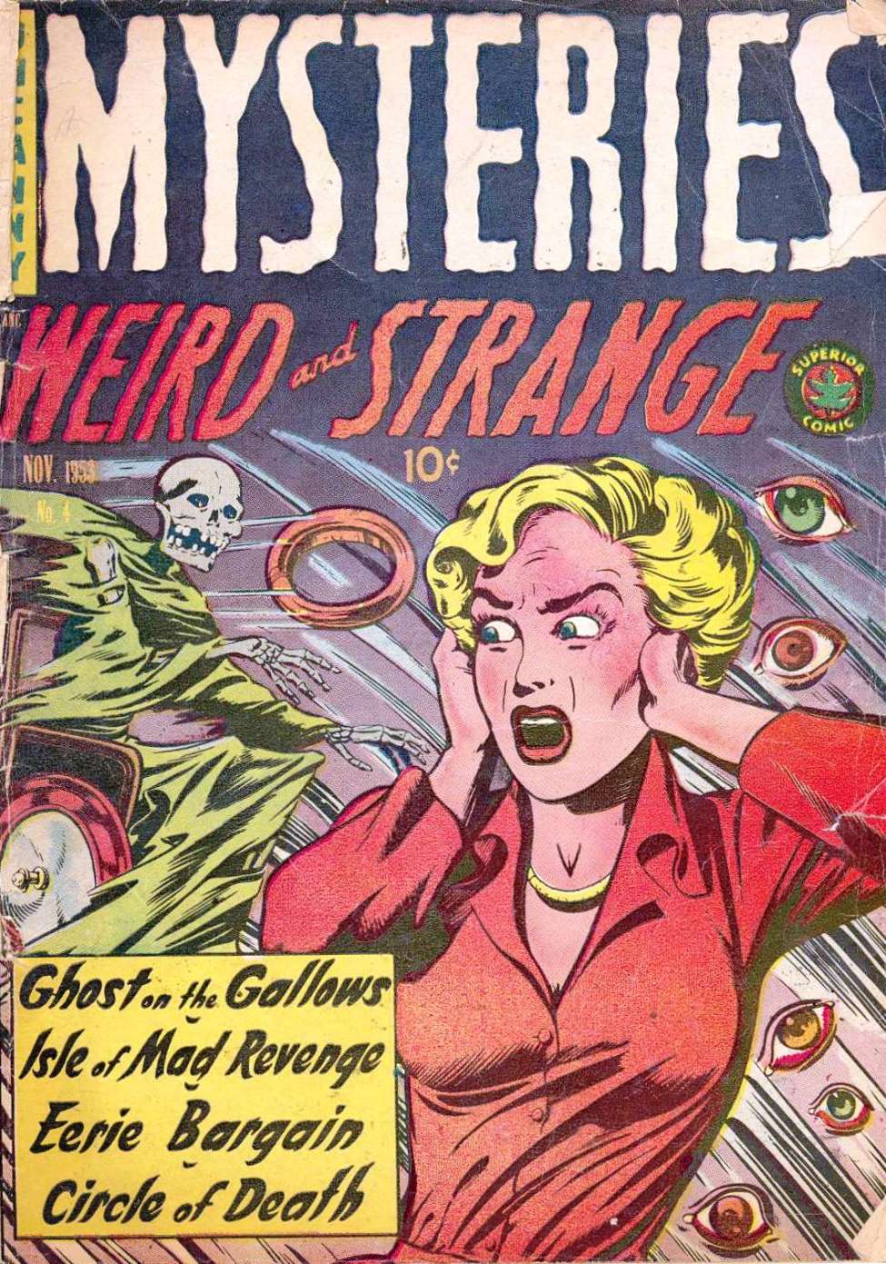 Comic Book Cover For Mysteries Weird and Strange 4